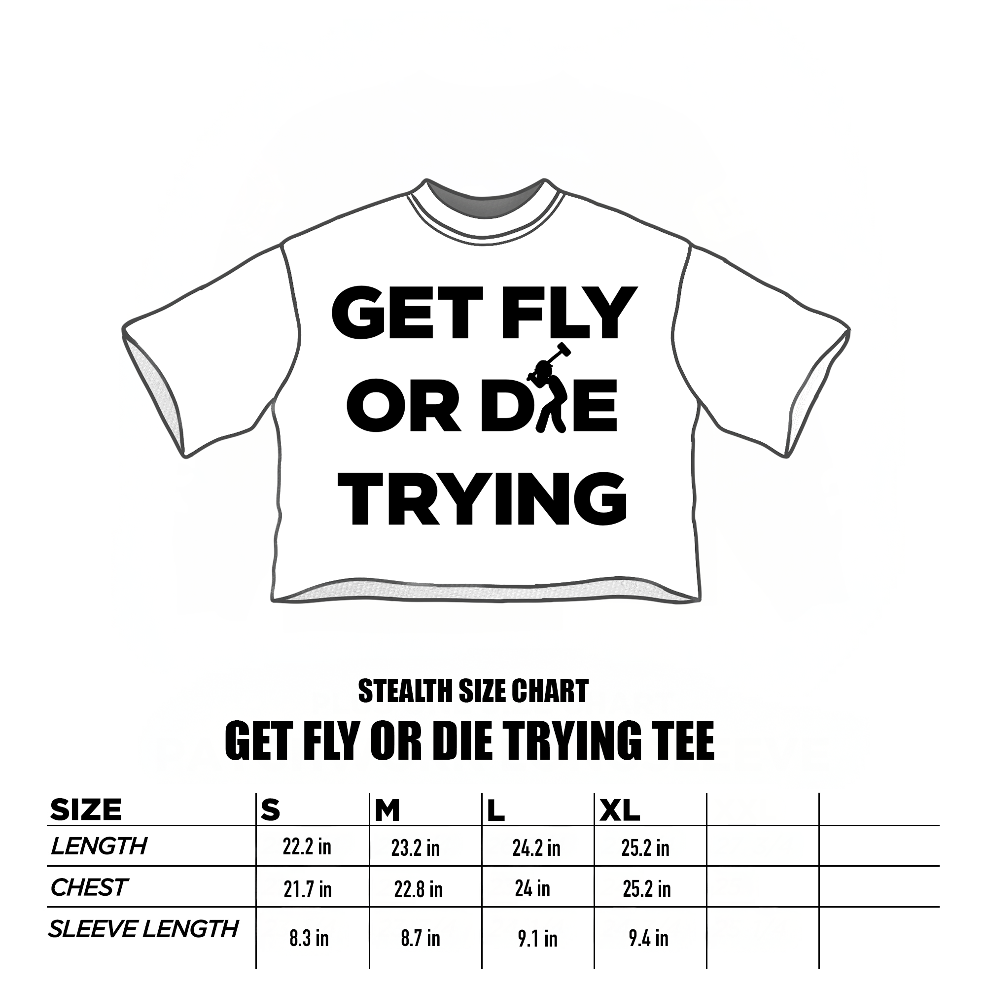 WHITE GET FLY TEE